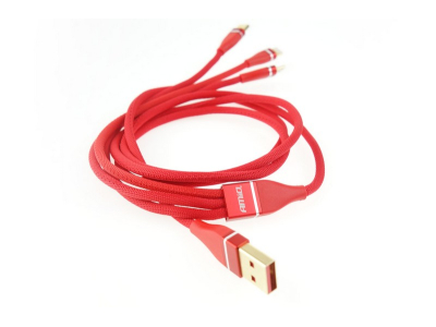 Multikabel do telefonu 3w1 Lightning/USB C/micro USB 120cm 3.1A UC-7