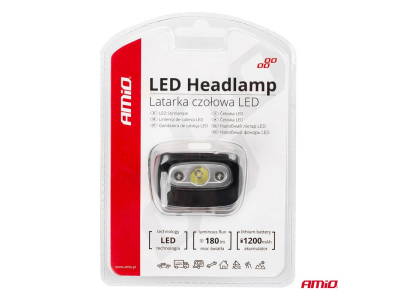 Latarka czołowa LED 3W akumulator 1200mA 180Flux IPX4