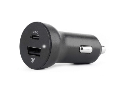 Ładowarka samochodowa USB-C Power Delivery PD i USB Quick Charge 3.0