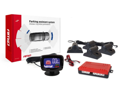 Zestaw czujników parkowania cofania LED-GRAF 4 sensory czarne 19mm TRUCK