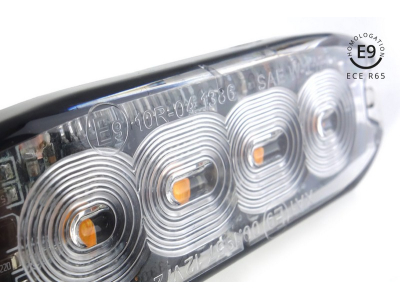Lampa błyskowa płaska 4x3W LED R65 R10 12/24V IP67