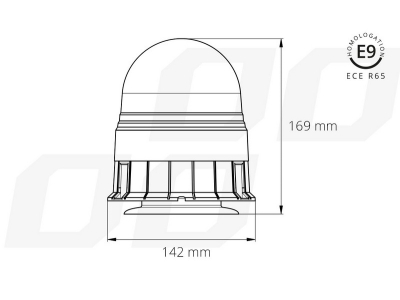 Lampa ostrzegawcza W02M Magnetyczna R65 R10 39LED 12/24V IP56