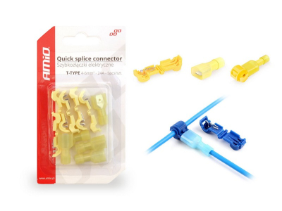 Szybkozłączki elektryczne Typ-T 04-6mm2 24A 5szt blister