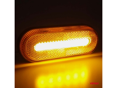 Lampa obrysowa LED AMiO OM-01-O owalna, pomarańczowa