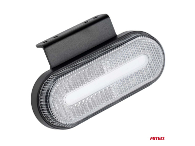 Lampa obrysowa LED AMiO OM-01-W owalna, biała