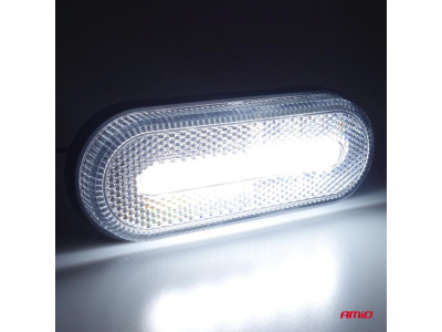 Lampa obrysowa LED AMiO OM-01-W owalna, biała