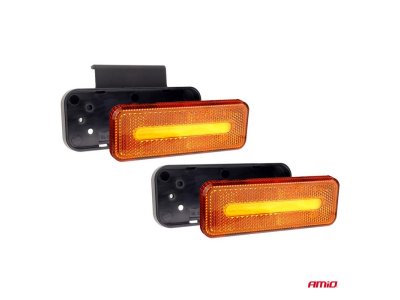 Lampa obrysowa LED AMiO OM-02-O prostokątna, pomarańczowa