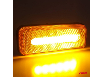 Lampa obrysowa LED AMiO OM-02-O prostokątna, pomarańczowa