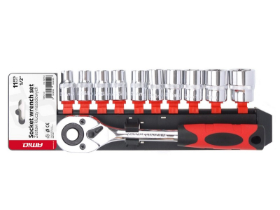 Klucze nasadowe zestaw 11 szt 1/2" 10-24mm