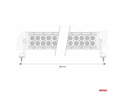 Lampa robocza AWL25 panelowa 60LED COMBO 9-36V