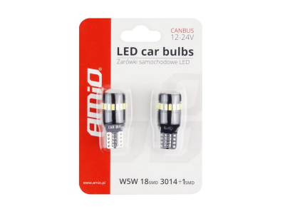 LED CANBUS 18SMD 3014 + 1SMD 1SMD T10 W5W White 12V/24V