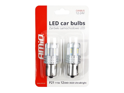 Żarówki LED CANBUS 3020 UltraBright 22SMD 1156 BA15S P21W R10W R5W White 12V/24V