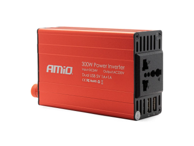 Przetwornica napięcia 24V/230V 300W/600W 2xUSB PI04