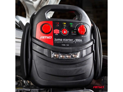 Urządzenie rozruchowe AMiO 4 w 1, 12V 17Ah 900A JS01