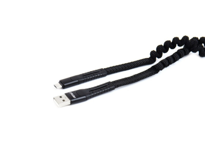 Kabel sprężynujący USB+microUSB 120cm FullLINK UC-12