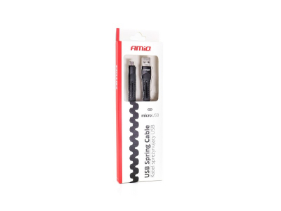 Kabel sprężynujący USB+microUSB 120cm FullLINK UC-12