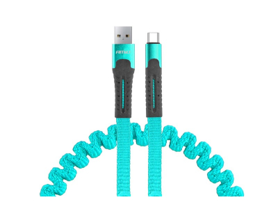 Kabel sprężynujący USB+USB-C 120cm FullLINK UC-14