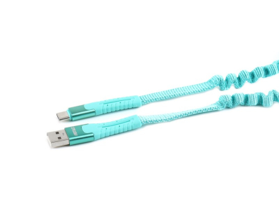 Kabel sprężynujący USB+USB-C 120cm FullLINK UC-14