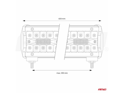 Lampa robocza LED AWL29 160LED 650x74 540W COMBO 9-36V