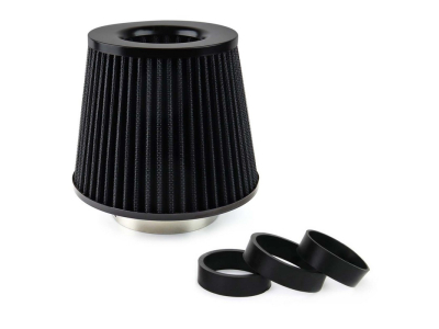 Filtr powietrza stożkowy Czarny + 3 adaptery