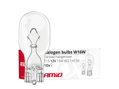 Żarówki halogenowe W16W T15 16W W2.1x9.5d 12V 10szt. (E4)
