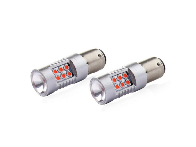 Żarówki LED CANBUS 3030 24SMD 1157 BAY15D P21/5W Czerwona 12V/24V