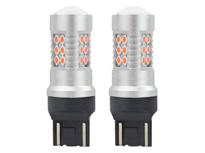 Żarówki LED CANBUS 3030 24SMD T20 7443 WR21/5W Red 12V/24V