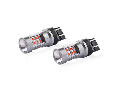 Żarówki LED CANBUS 3030 24SMD T20 7443 WR21/5W Red 12V/24V