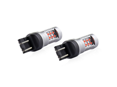 Żarówki LED CANBUS 3030 24SMD T20 7443 WR21/5W Red 12V/24V