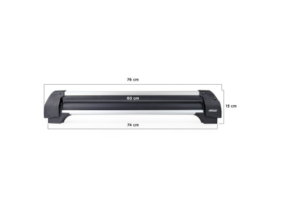 Bagażnik dachowy na narty snowboard AMiO długi 760mm SSR-01L