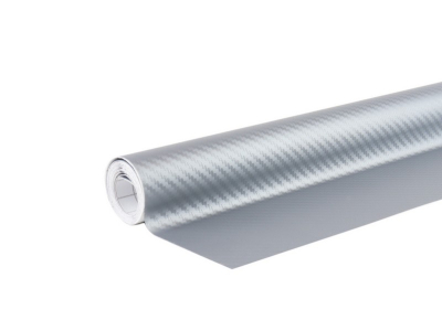 Folia karbonowa 3D srebrna 30cm x 150cm
