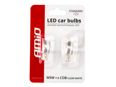 Żarówki LED STANDARD T10 W5W COB HPC 12V Clear white