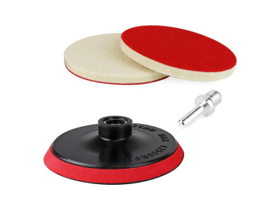 Zestaw filców polerskich 2 sztuki + dysk ⌀125mm + adapter M14