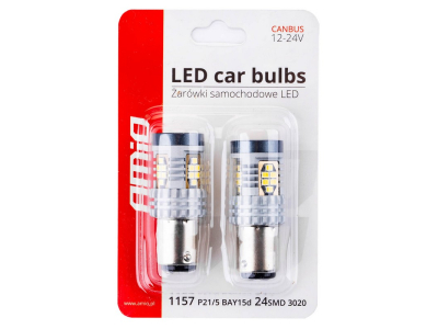 Żarówki LED CANBUS 3020 24SMD 1157 BAY15D P21/5W White