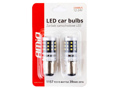 Żarówki LED CANBUS 2016 39SMD 1157 BAY15D P21/5W White