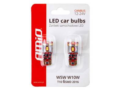 Żarówki LED CANBUS 2016 6SMD T10 W5W W10W