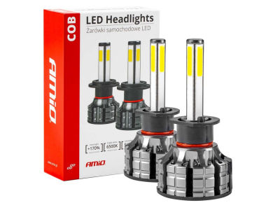 Żarówki samochodowe LED COB 4Side AMiO H1