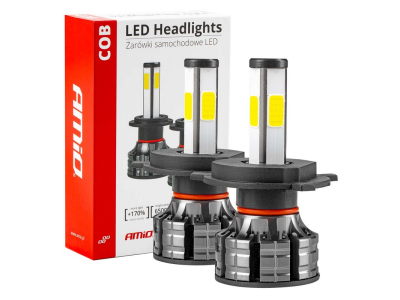 Żarówki samochodowe LED COB 4Side AMiO H4