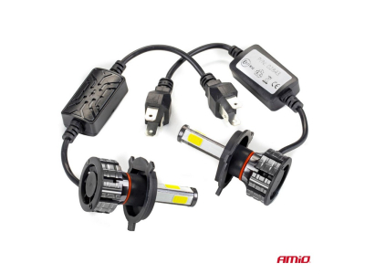 Żarówki samochodowe LED COB 4Side AMiO H4