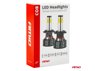 Żarówki samochodowe LED COB 4Side AMiO H7