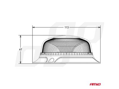Lampa ostrzegawcza W213bl 3 śruby R65 R10 18LED 12/24V IP56