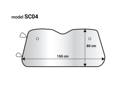 Osłona przedniej szyby srebrna - 150x80 cm