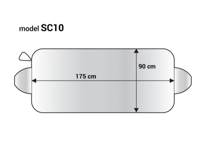 Osłona uniwersalna srebrna ZIMA/LATO - 175x90cm