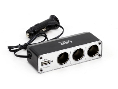 Rozgałęźnik, rozgałęziacz zapalniczki SOC3, 3+1 USB