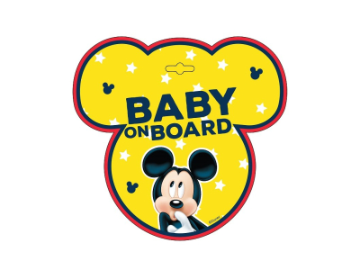 Tabliczka BABY ON BOARD MICKEY