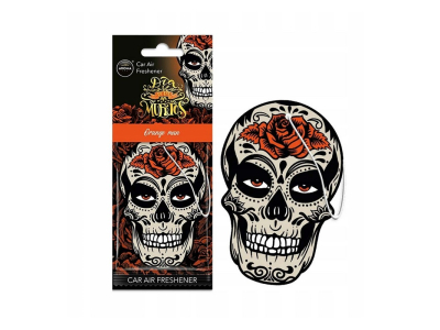 Odświeżacz powietrza AROMA CAR MUERTOS Skull Orange Man Island Driftwood