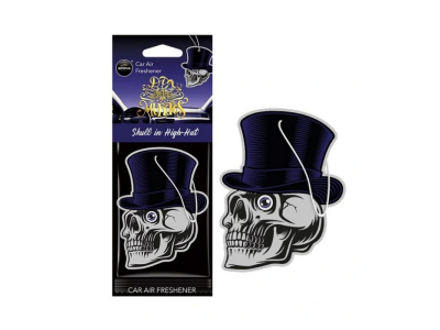 Odświeżacz powietrza AROMA CAR MUERTOS Skull in Hat Black Oud