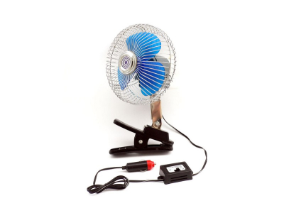 Wentylator metalowy 6" 12V z klipsem