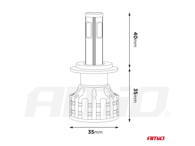 Żarówki samochodowe LED COB 4Side AMiO H4