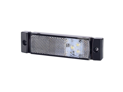 Lampa obrysowa z odblaskiem HOR 41, diodowa 12/24V BIAŁA